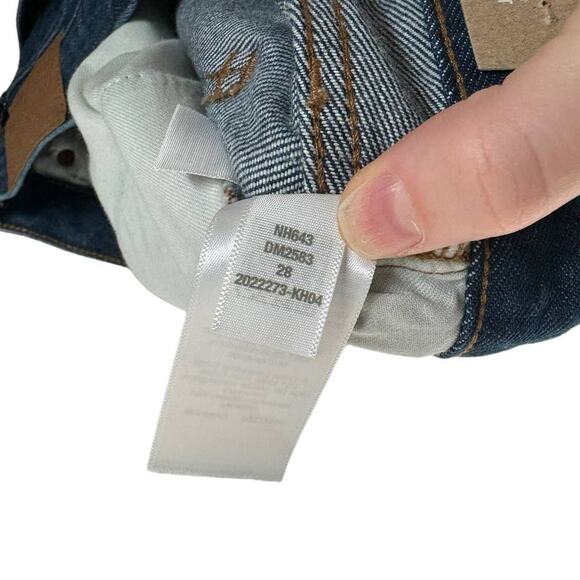 NWT Madewell Baggy Straight Jeans in Worn Indigo Wash‎ Dark Wash Hemp Blend 28 - Picture 11 of 15